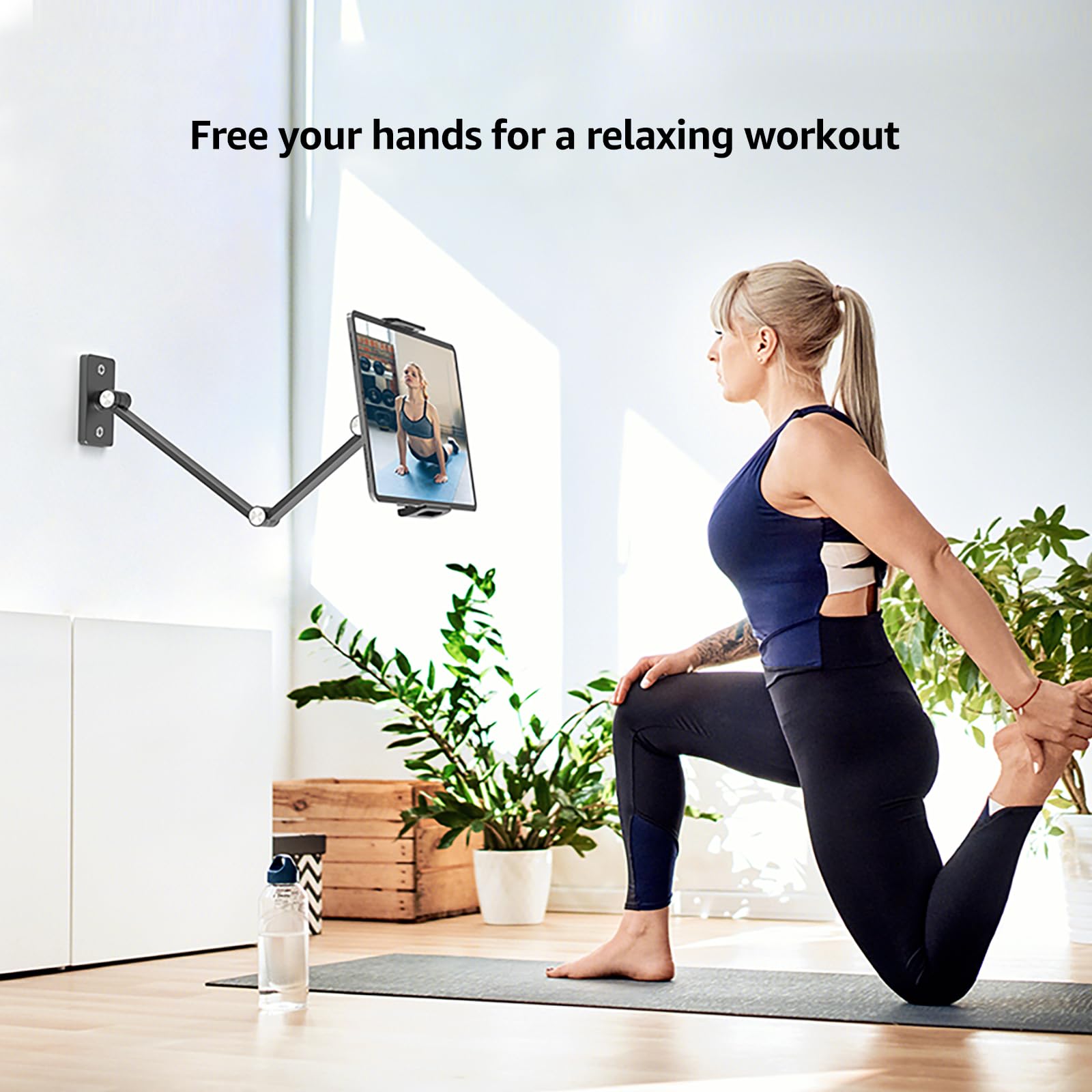 BEWISER Tablet Wandhalterung Weiß Drehbare Basis,iPad Halterung Höhenverstellbar Kompatibel mit 4.7-12.9 Zoll Pad,Telefon,Galaxy Tab,Schraubbar Handyhalterung 360° Drehbar für Wand,Küche,Lagerhause BEWISER Tablet Wandhalterung Weiß Drehbare Basis,iPad Halterung Höhenverstellbar Kompatibel mit 4.7-12.9 Zoll Pad,Telefon,Galaxy Tab,Schraubbar Handyhalterung 360° Drehbar für Wand,Küche,Lagerhause