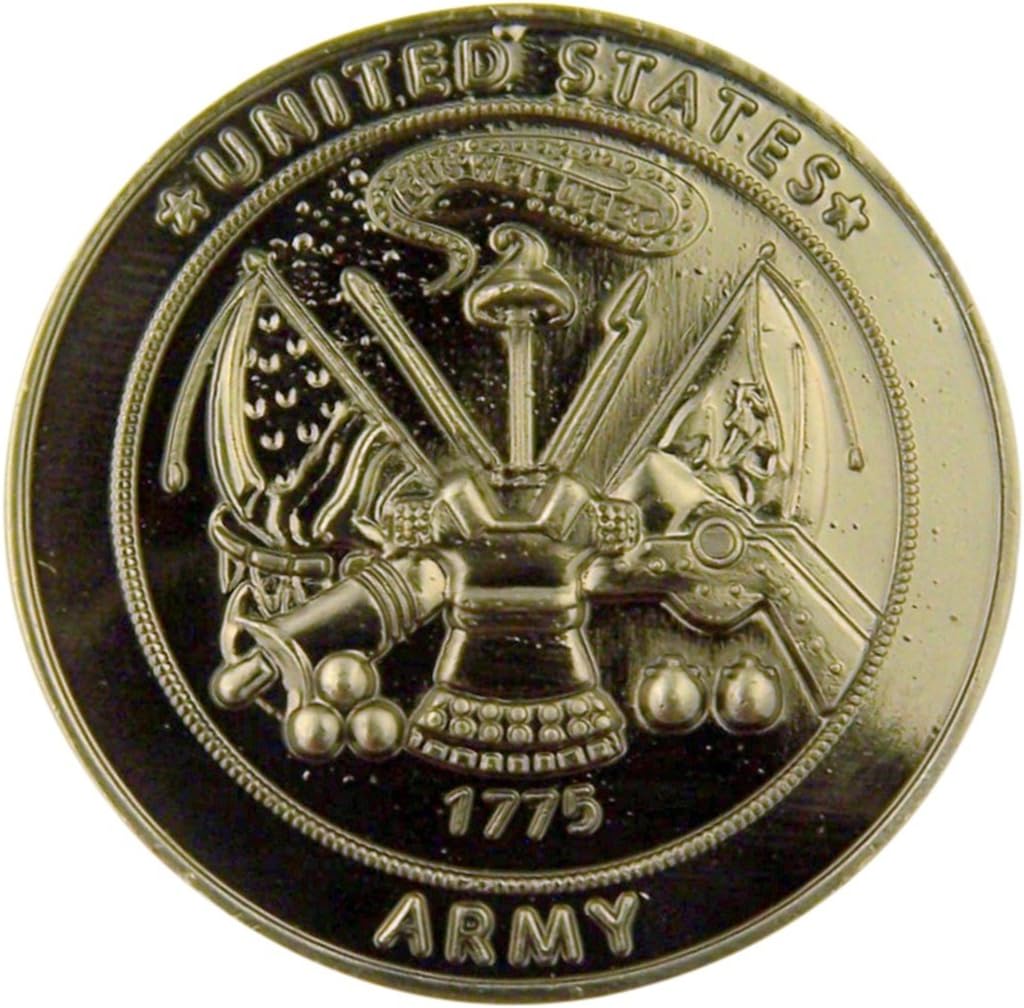 singer star case Silver Tone Faithful Protector Pocket Token with Prayer - United States Army