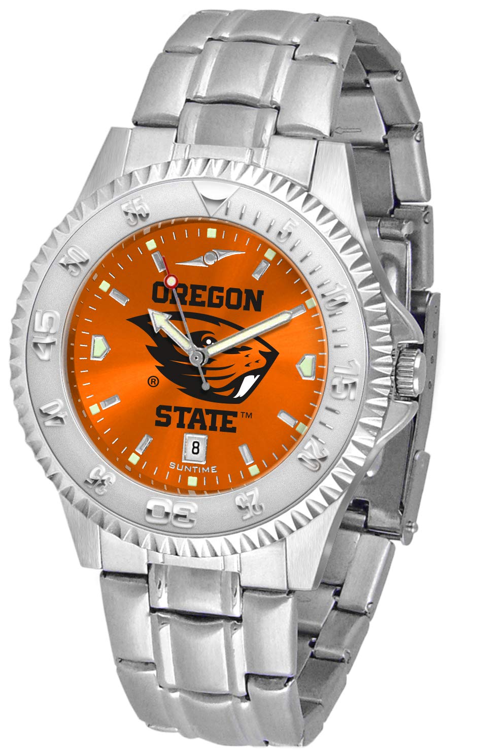 SunTime Men's Competitor 40mm Quartz Watch, 20mm Stainless Steel Strap, Anochrome Dial