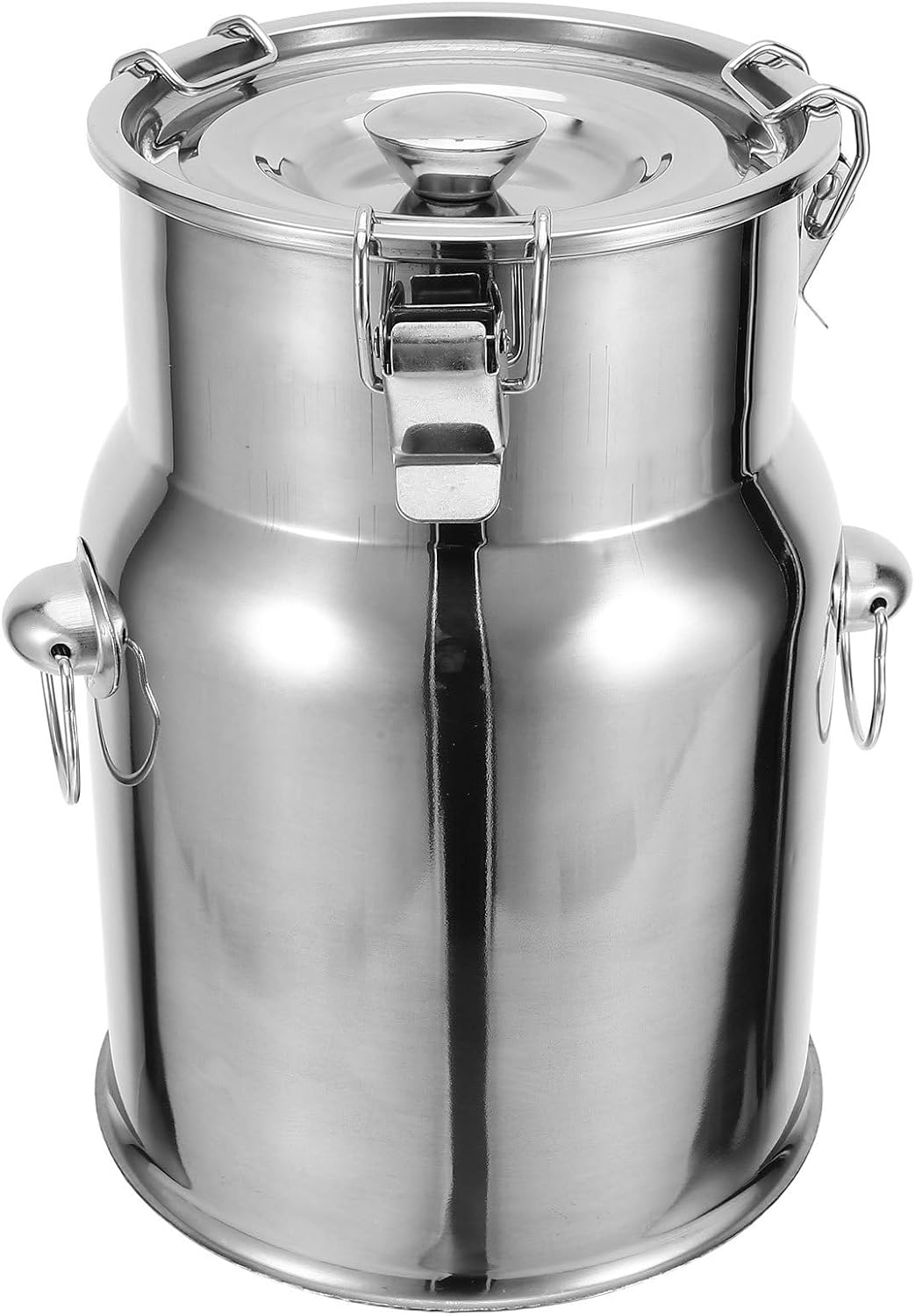 Stainless Steel Milk Can: 5L Food-Grade Sealed Container with Locking Lid - Leakproof Airtight Storage Pail for Kitchen Farmhouse Transport