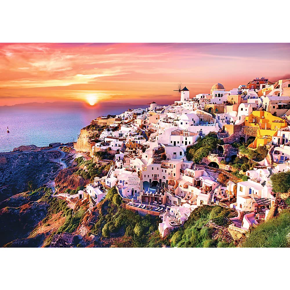 Trefl 1500 Piece Jigsaw Puzzle - Santorini, Greece Landscape - 85x58 Cm Finished Size, For Adults & Teens 12+