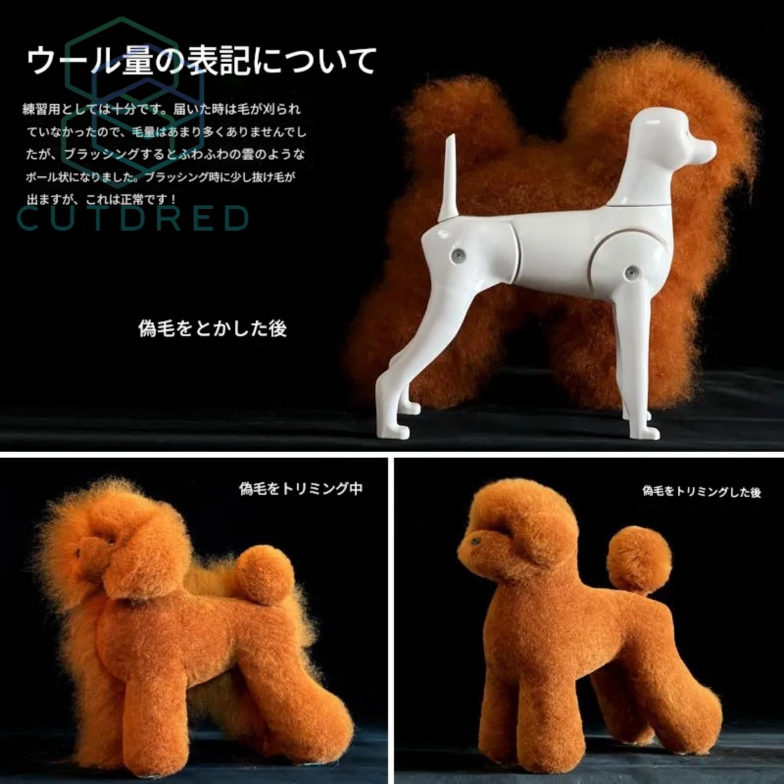 Amazon.co.jp: Cutdred テディベア風モデル犬のトリミング練習キット