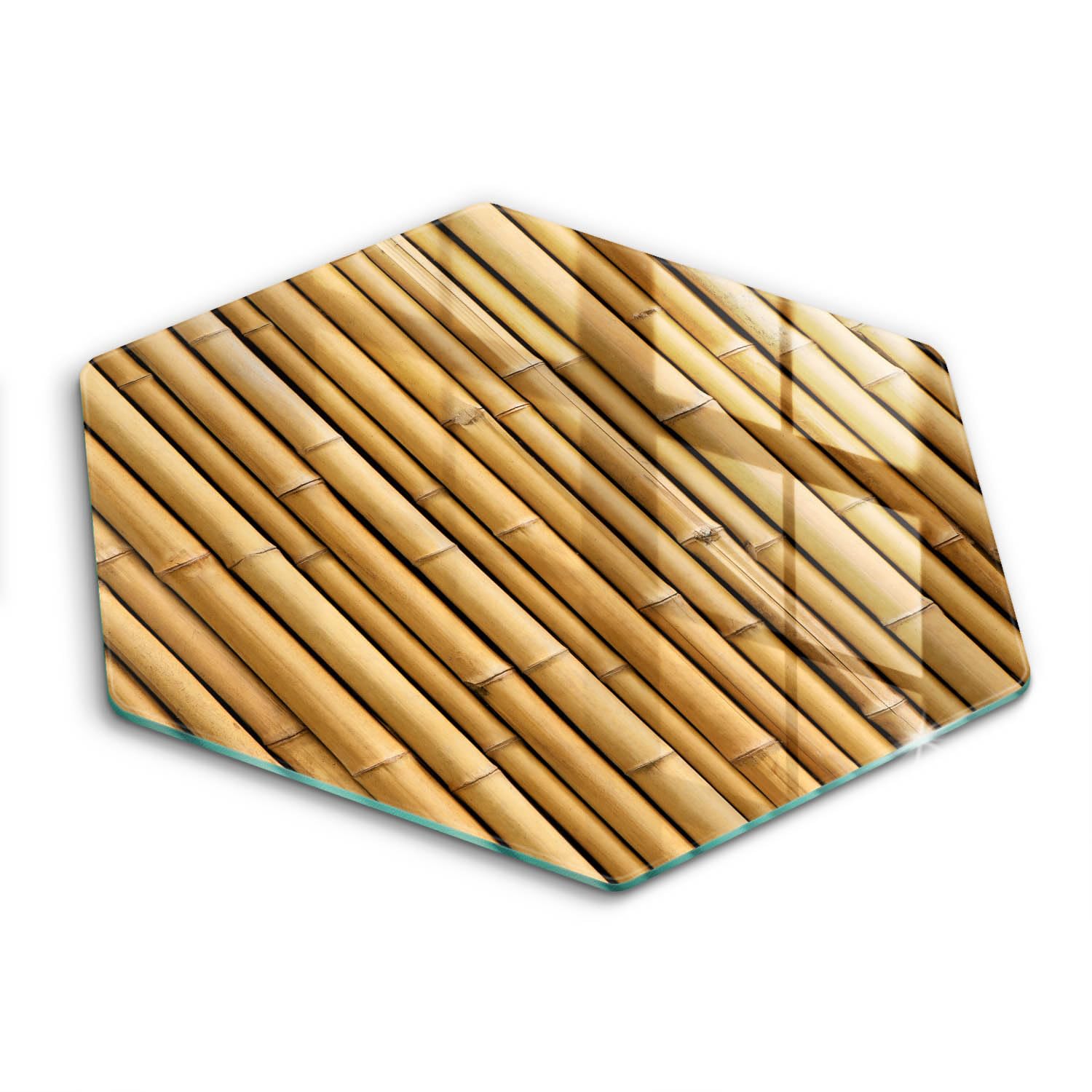 Planche à découper hectagonale | Bambou ultra résistant de 40cm pour une cuisine saine