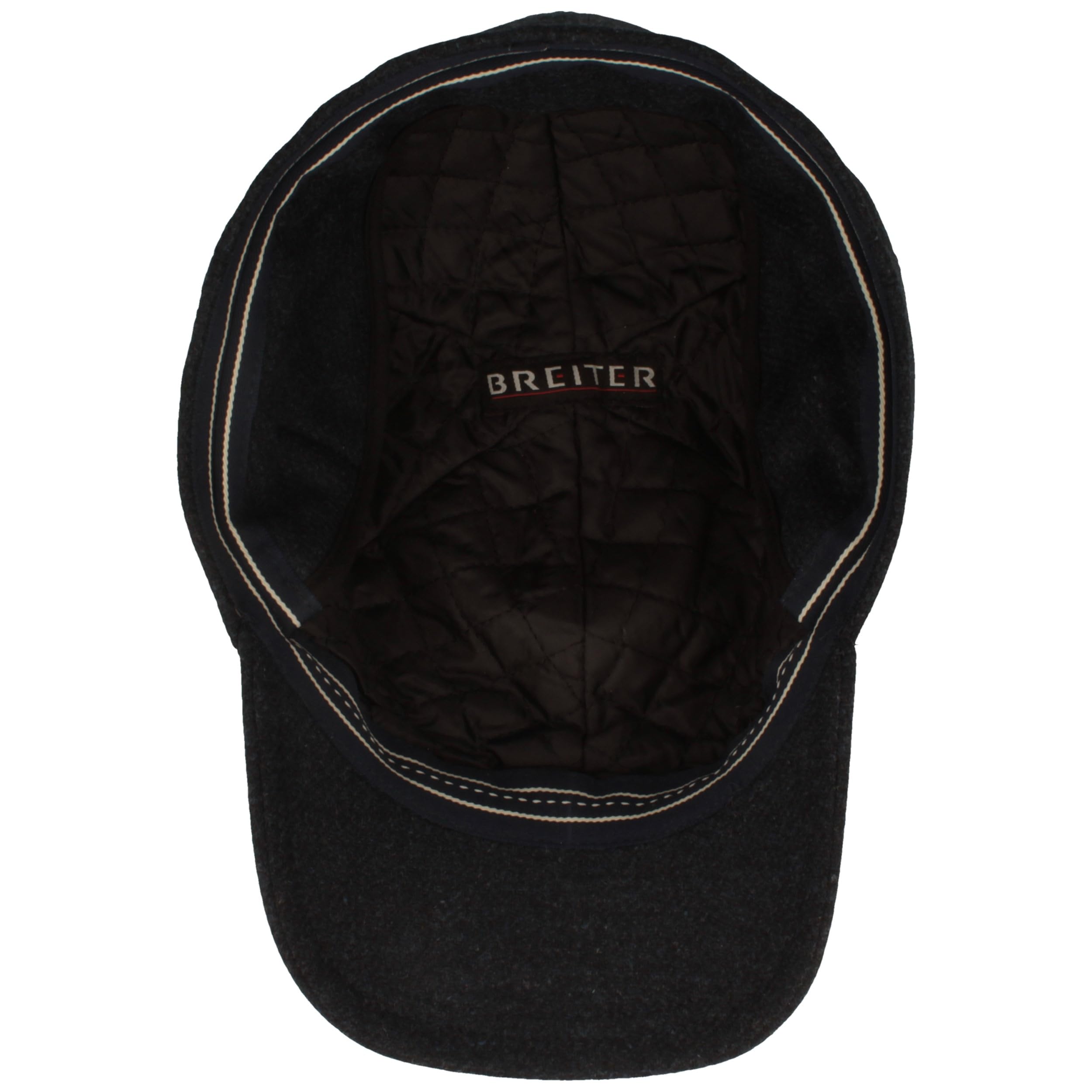 Breiter Gorra de béisbol de invierno para hombre, con membrana Sympatex y orejeras abatibles, de lana con forro interior suave, azul marino 64, azul, 64