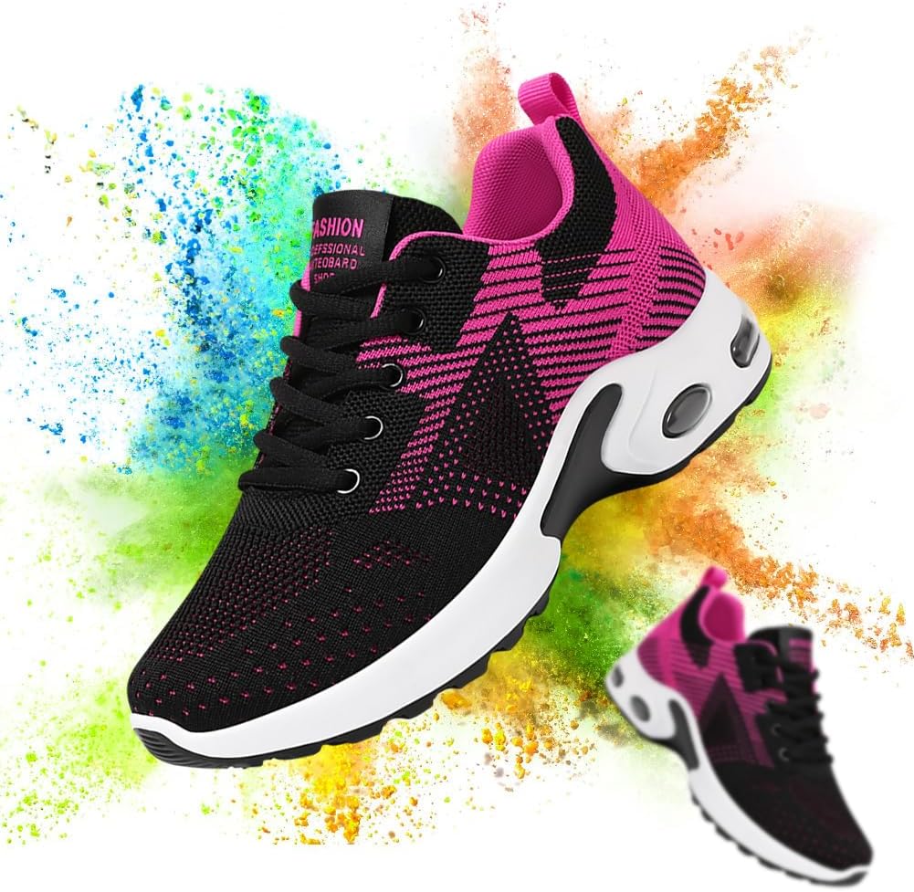 Padgene Womens Sneakers Air Cushion Running Shoes Lightweight Tennis Walking Shoes Mesh Breathable Gym Work Fashion Sneakers Athletic Comfortable Casual - Image 6
