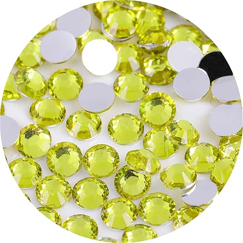 Miniatura 19 de 4500 diamantes de imitación SS6 de 0.079 in con parte trasera plana para uñas, manualidades, gemas redondas con purpurina y cristales para bricolaje