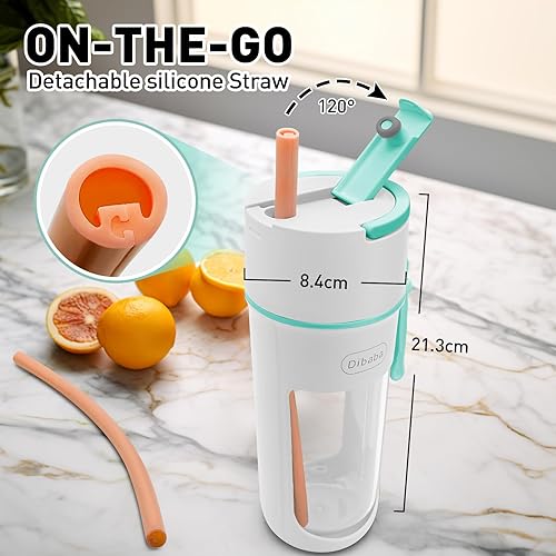 Miniatura 3 de Licuadora portátil, licuadora personal para batidos y batidos, licuadora personal recargable por USB, licuadora de jugo fresco con 10 cuchillas