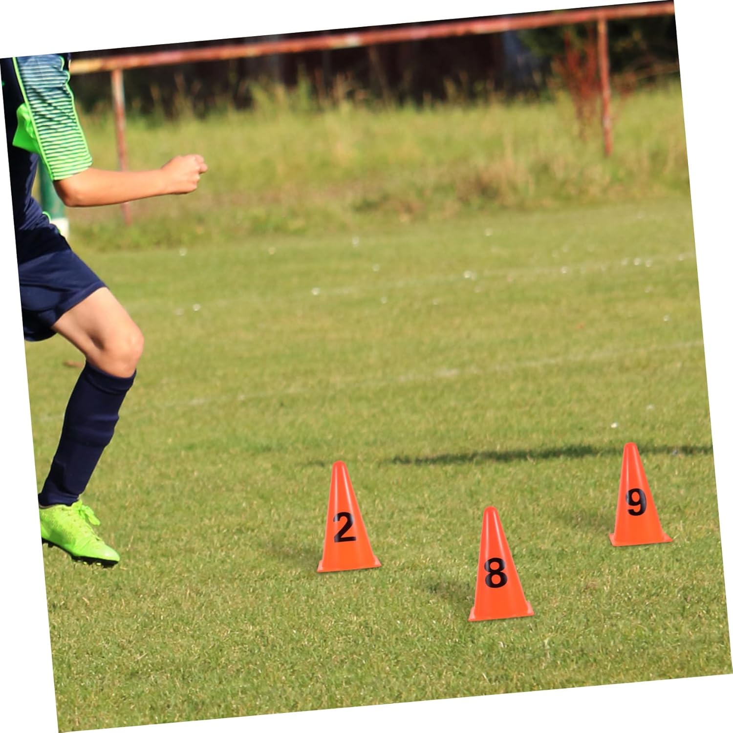 Plastic Numbered Cones 15pcs Training Cones for Sports Field Markers Digital Logo Bucket Agility Training Accessories