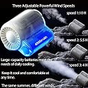 fuliying Waist Fan Portable Rechargeable – 4500mAh Battery Lasts 10 Hours, 3-Speed Personal Clip-On Fan, Hands-Free Wearable Mini Cooling Fans for Outdoor Work, Construction, Fishing, Camping gallery image