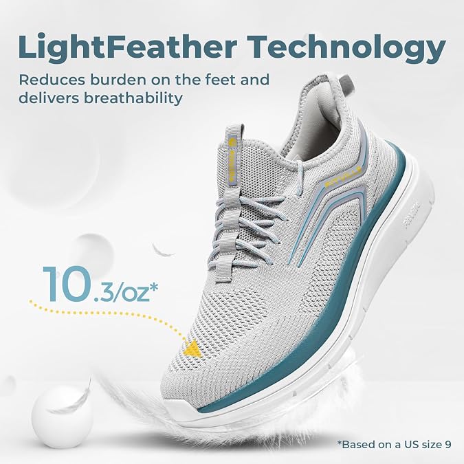 FitVille Mens Extra Wide Trainers Mesh Sneakers