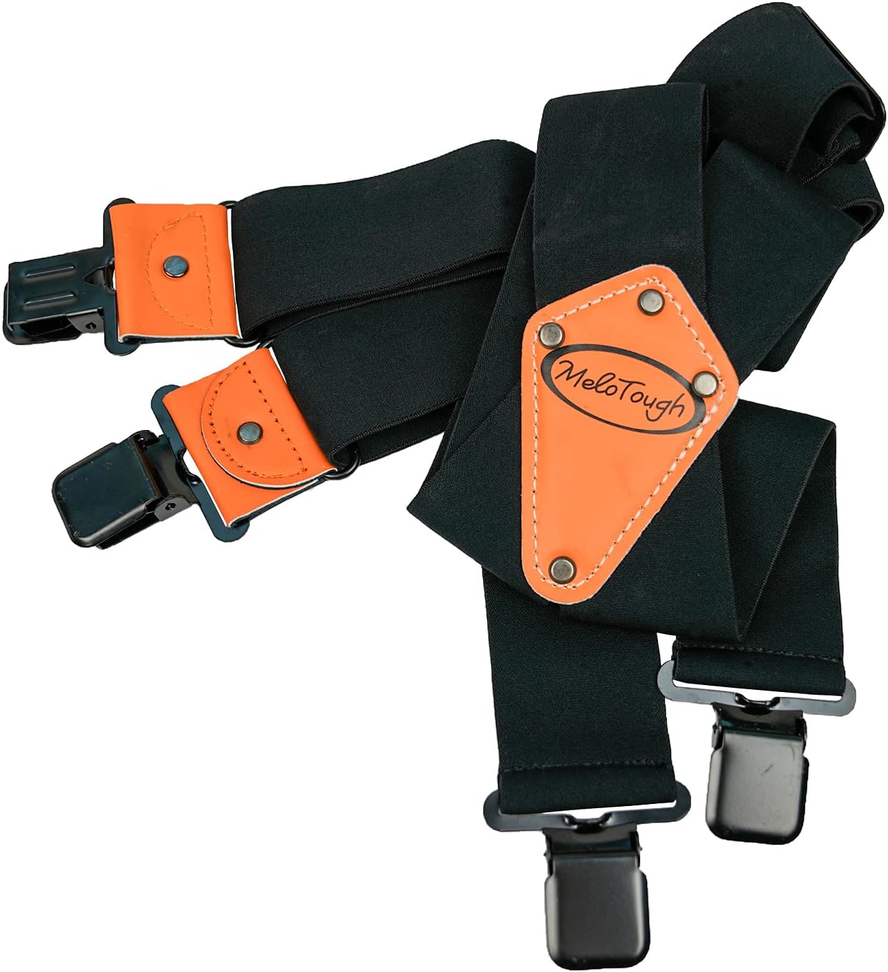 MELOTOUGH Men suspender with 2 inch elastic fully adjustable X back Industrial Strength Suspender