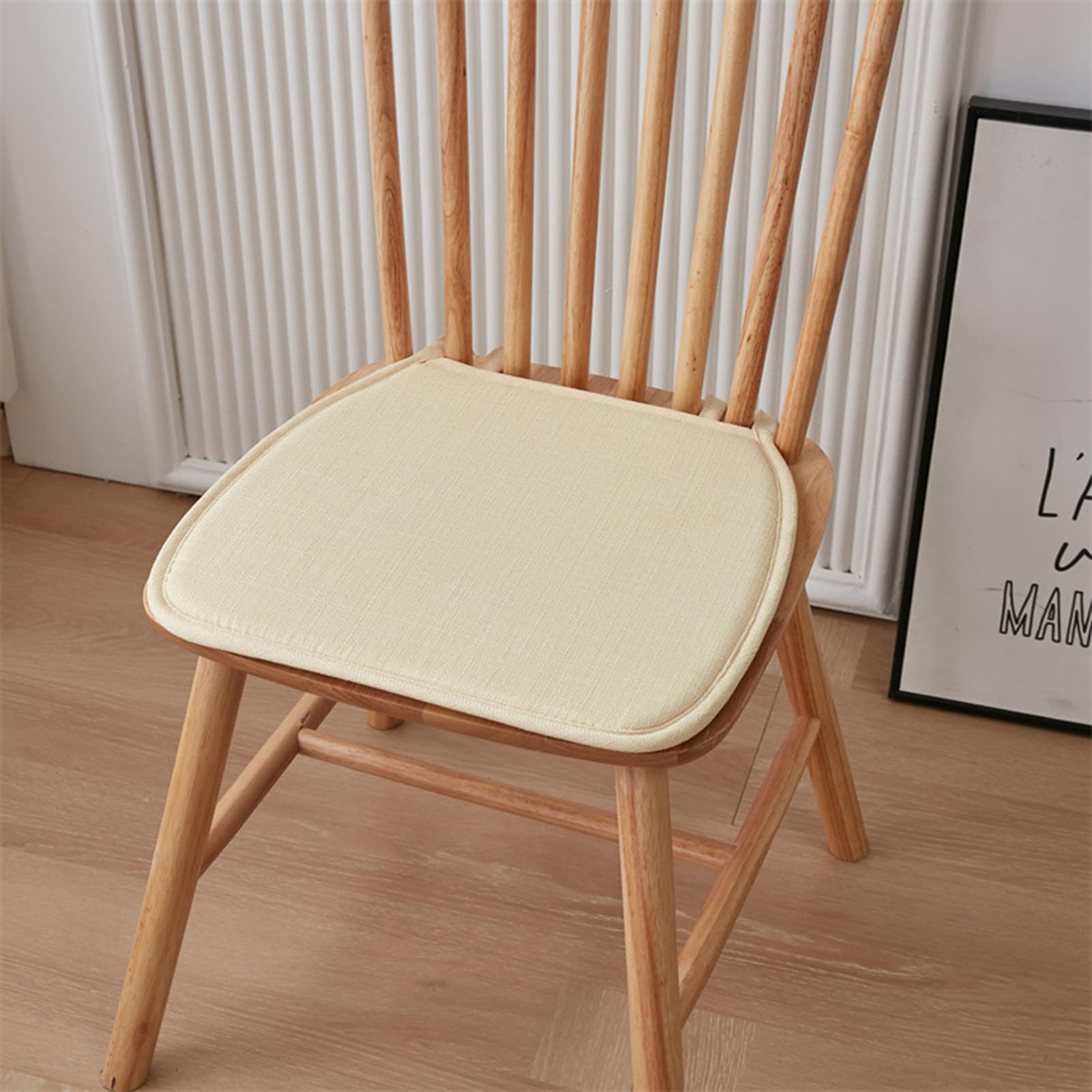 Coussins de chaise de salle à manger en coton et lin premium