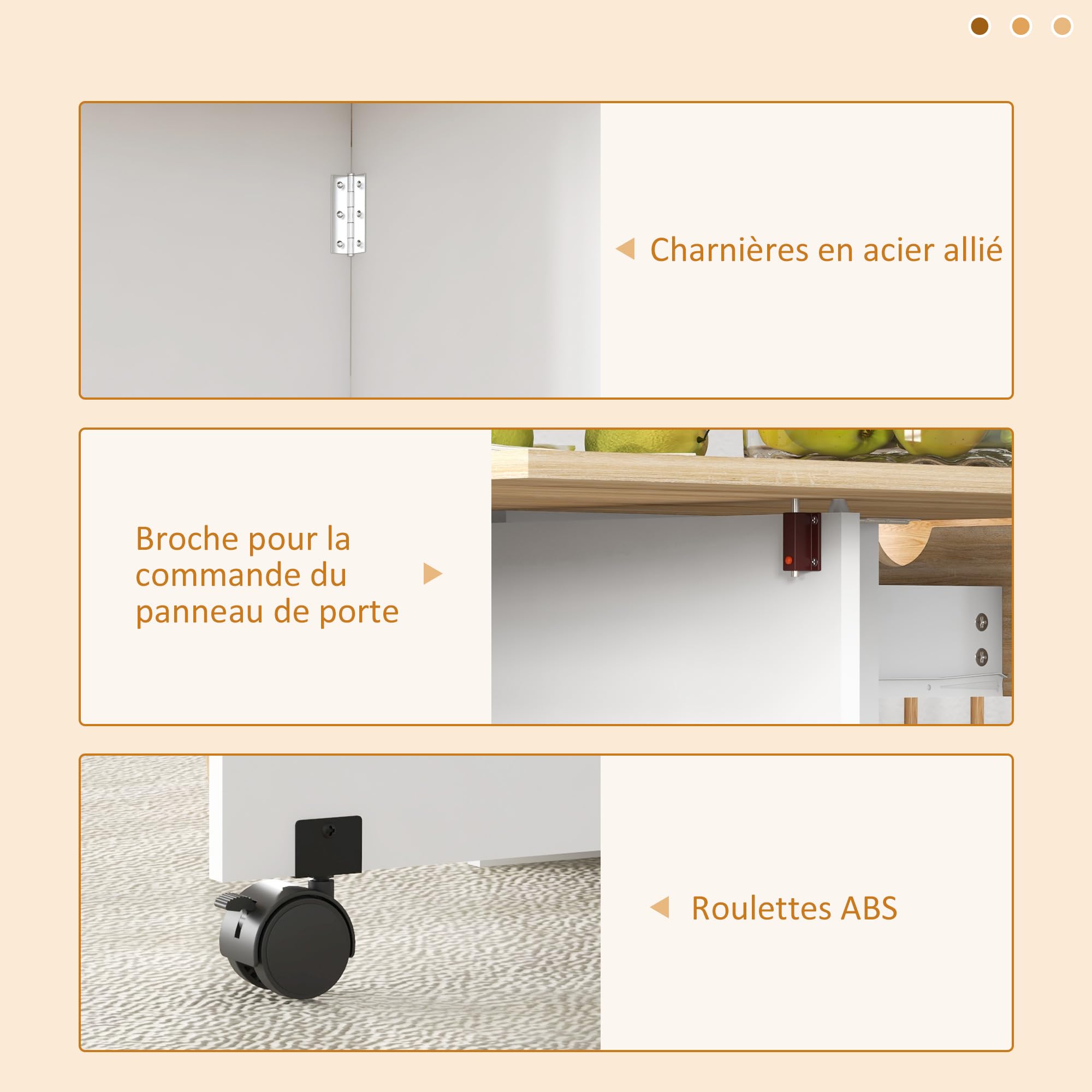 HOMCOM Table à Manger Pliante pour 2 à 4 Personnes Chêne | Table de Cuisine Extensible, 2 Abattants, pour Petits Espaces, Rectangulaire, Design Moderne