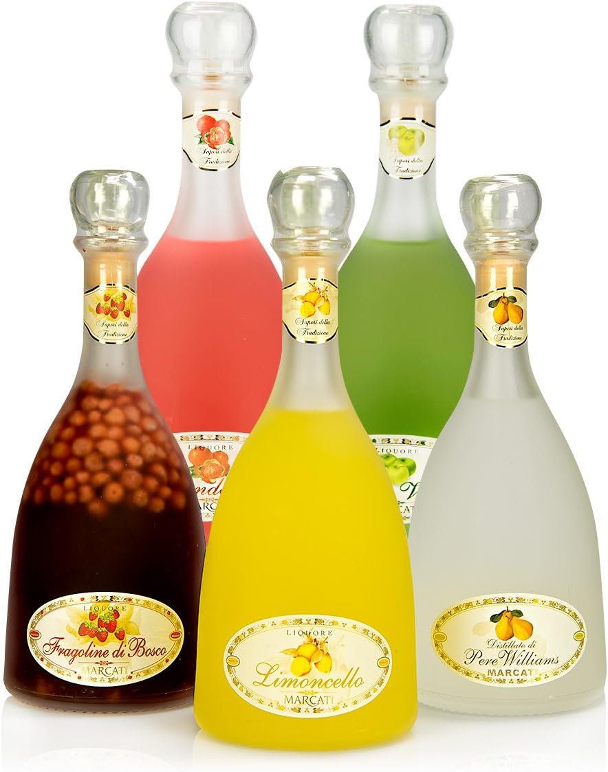 Limoncello d'Italia Marcati Collection (Pack 5 Bottles-satin Finish)