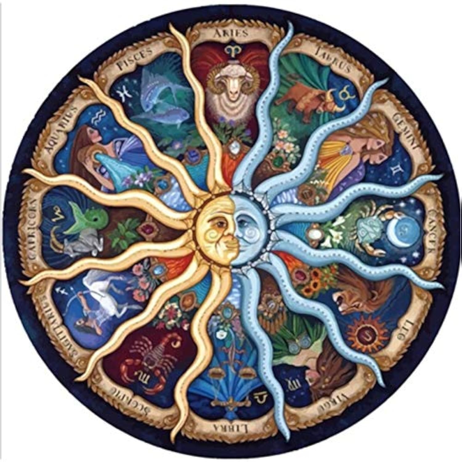 Sattie Butterfly 5D Diamond Art Kit For Adults Or Kids,Signs Of The Zodiac Astrology Sun Full Drill Paint With Diamond Art Animal Painting By Number Kits Home Wall Decor 11.8X11.8 Inch