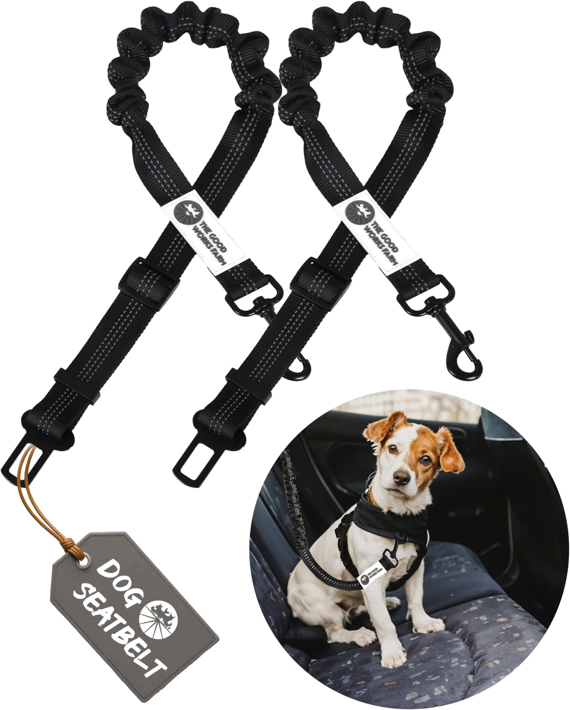 GoBuyer Dog Car Headrest Seat Belt 2 Pack For Pet Dogs Safety Harness Travel Accessories In UK