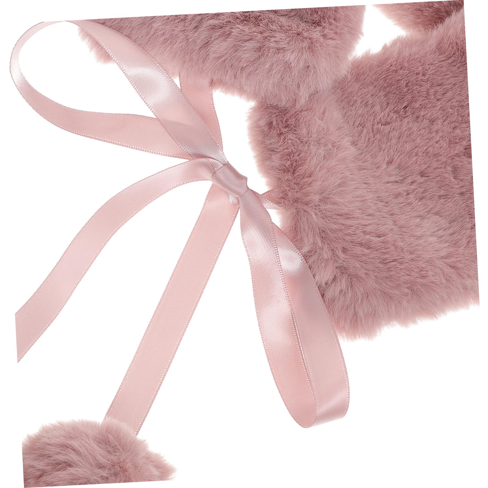 SHERCHPRY 2 Uds Bufanda De Felpa Cuello De Piel De Conejo Sintético Bufanda Rosa De Piel Sintética Cuello De Piel Sintética Cuello Desmontable