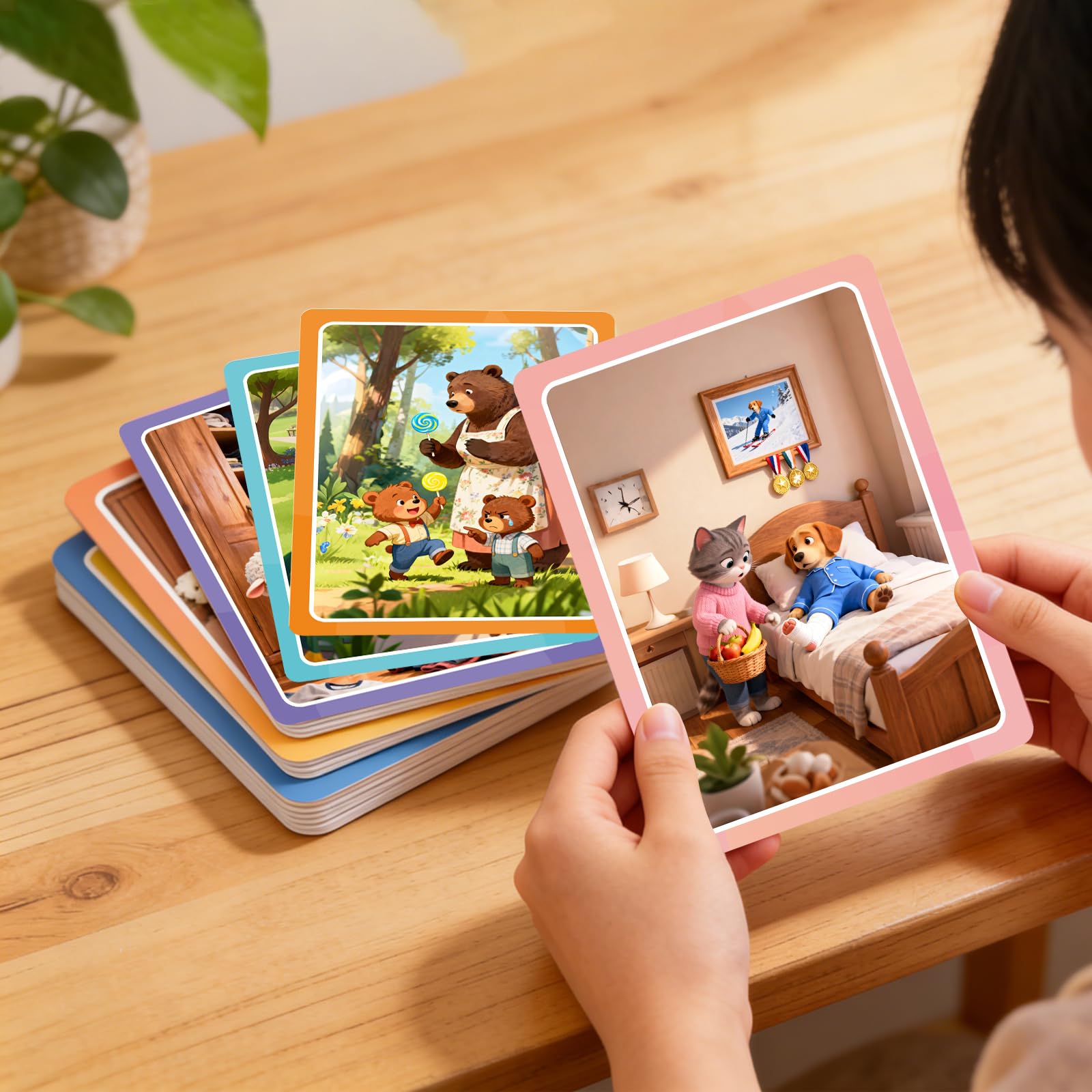 Speech Therapy Materials, Who What Why Conversation Cards for Kids – Learning Game for Social Skills, Emotional Intelligence & Critical Thinking, Sequencing Game & Articulation Materials, Ages 4+ — view 7