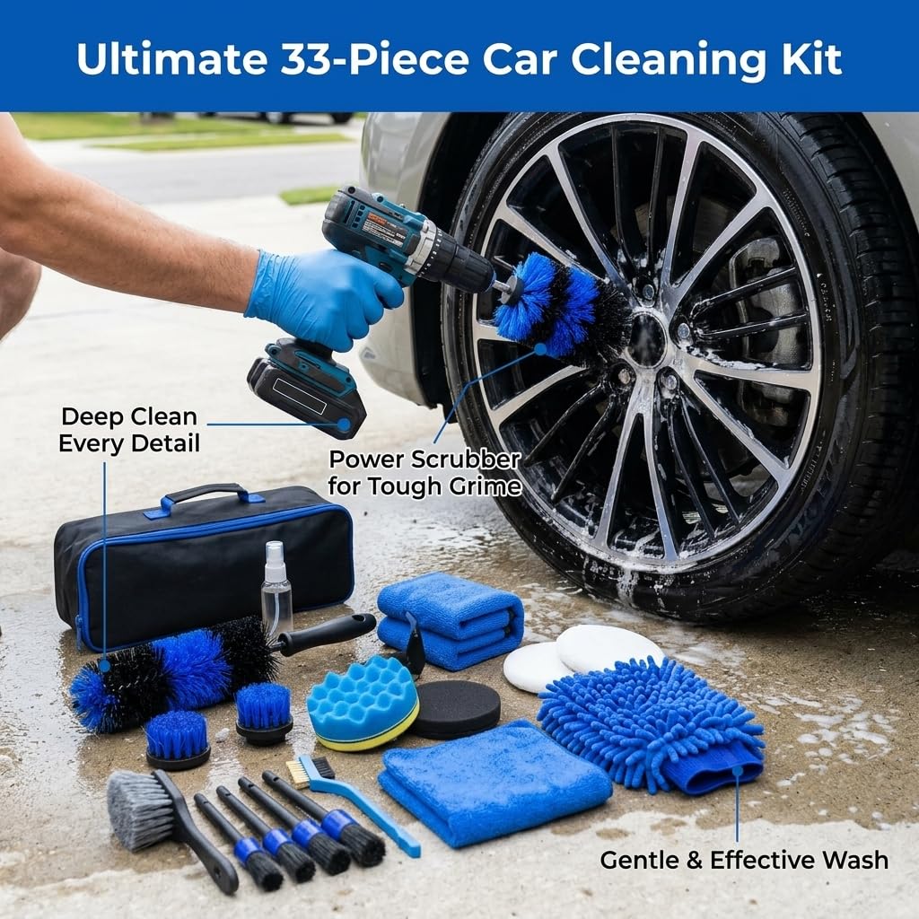 Kit Pulizia Auto, Set Detailing Auto, style to 2 | , rubber, foam, per detailing auto, nylon, microfiber, metal, per pulire