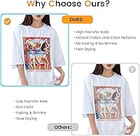 Vista 7 de HTVRONT Papel de sublimación de 8.5 x 11 pulgadas, 30 hojas de papel de transferencia de sublimación compatible con impresora de inyección de tinta