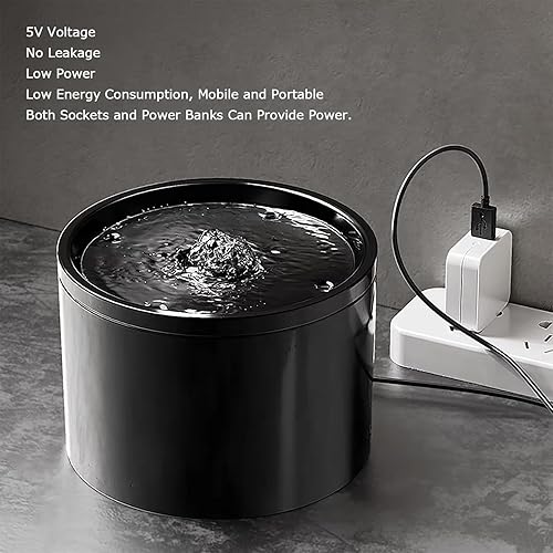 Miniatura 7 de Fuente de agua de cerámica para gatos de 33.82 oz1 litro, dispensador automático súper silencioso para beber mascotas con 7 filtros de repuesto,