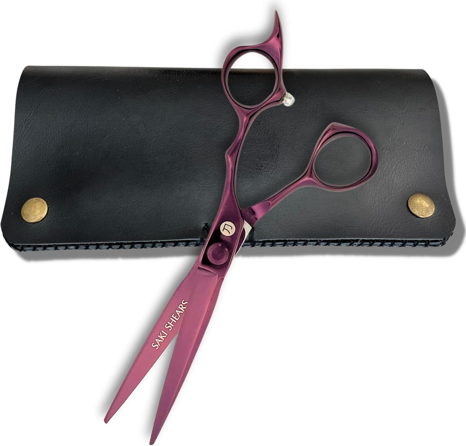 6" Velora Wine Colored Hair Shears for Smooth, Clean Hair Cutting - Great for Wet or Dry - Lightweight - Long Lasting Steel (Cutting Shears)