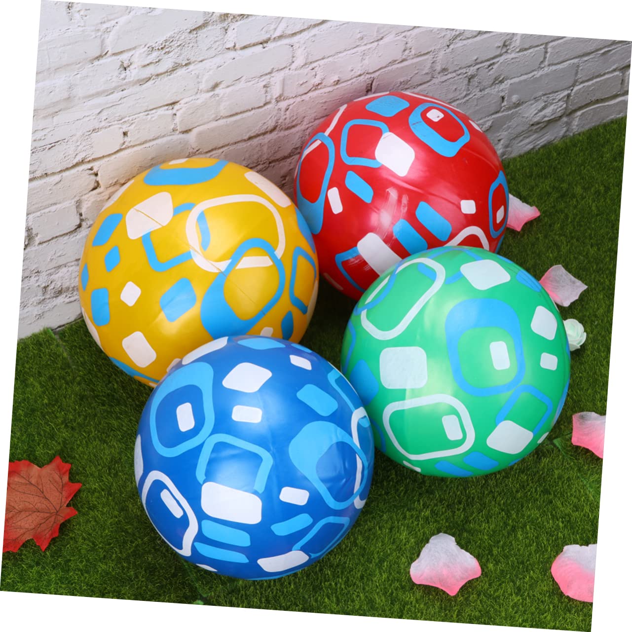 SUPVOX Pattern Inflatable Stretch Ball 22cm Boys and Girls Toy Ball Safe PVC Compact Storage