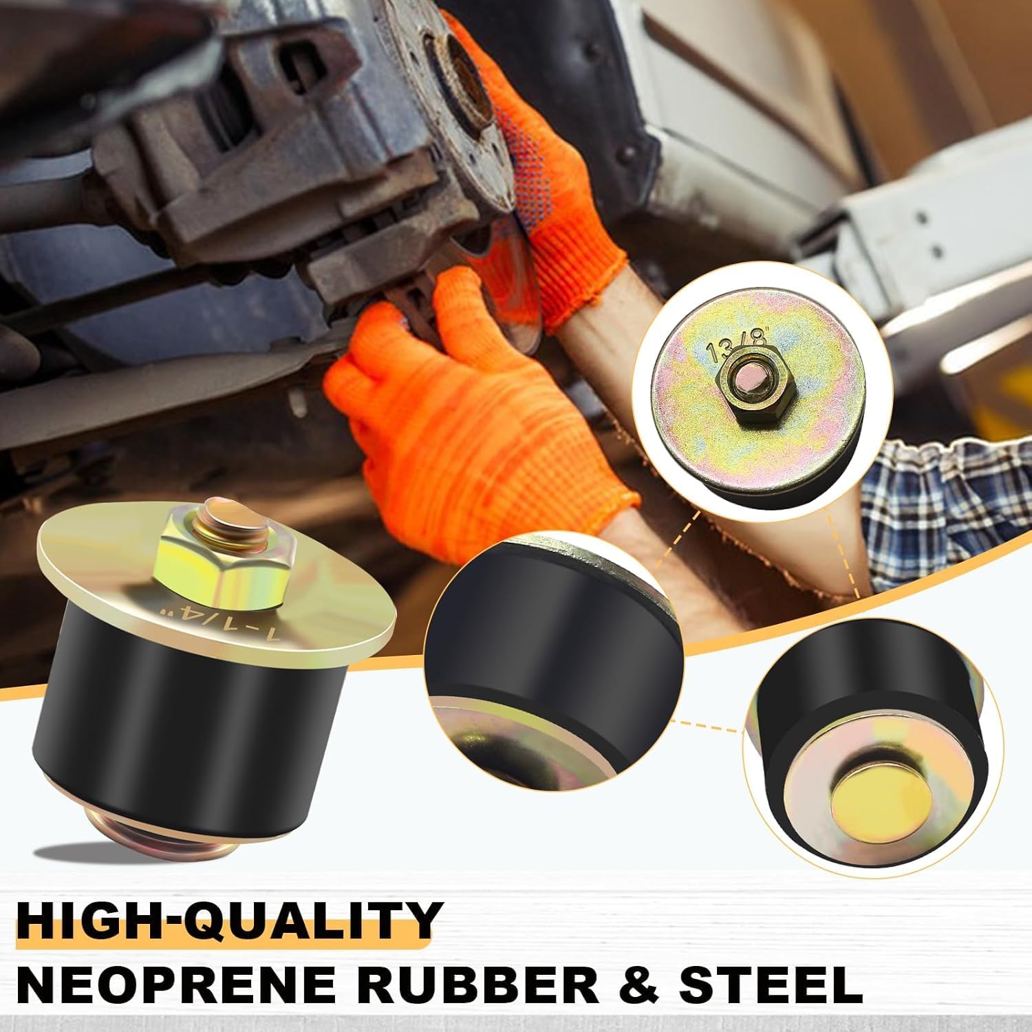 Siptenk 27pcs Expandable Freeze Rubber Plugs Assortment Kit, 13 Sizes Automotive Frost Expansion Plug Fit Hole 3/4" to 2-3/8" (19mm - 60mm)