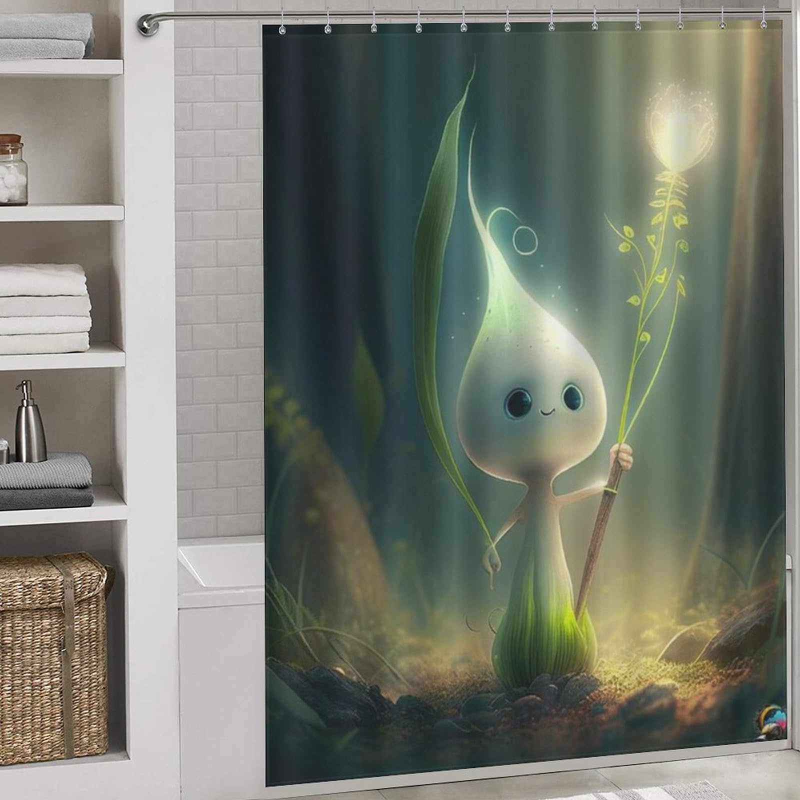Rideau de douche imperméable pour baignoire 168x183 cm