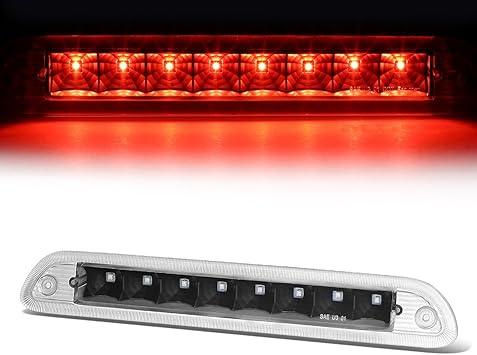 LED High Mount Black Housing 3rd Third Tail Brake Light Lamp Compatible with Ford Escape 01-07 / Mercury Mariner 05-07