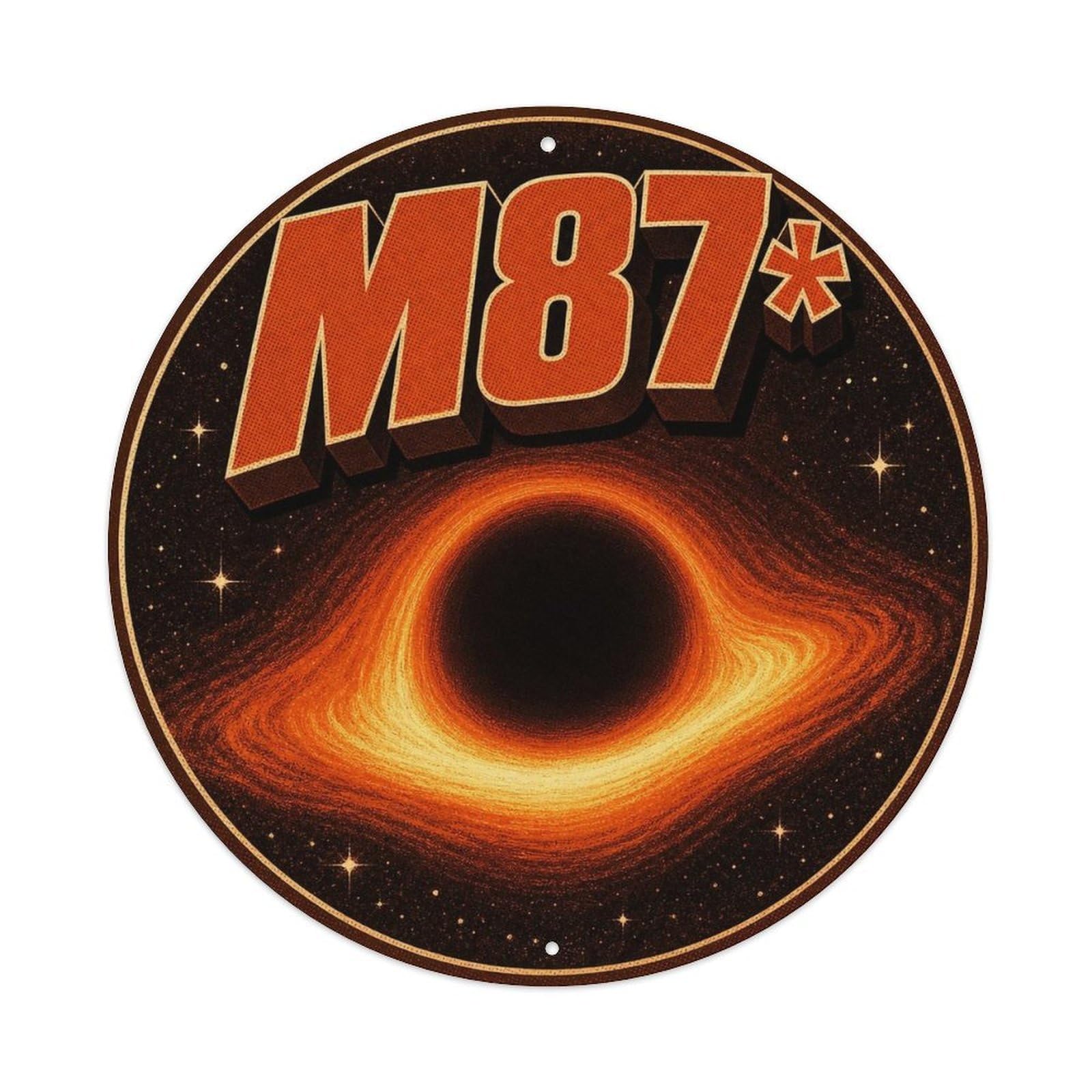 Astrophysics High Energy M87 Black Hole Space Age Metal Tin Sign