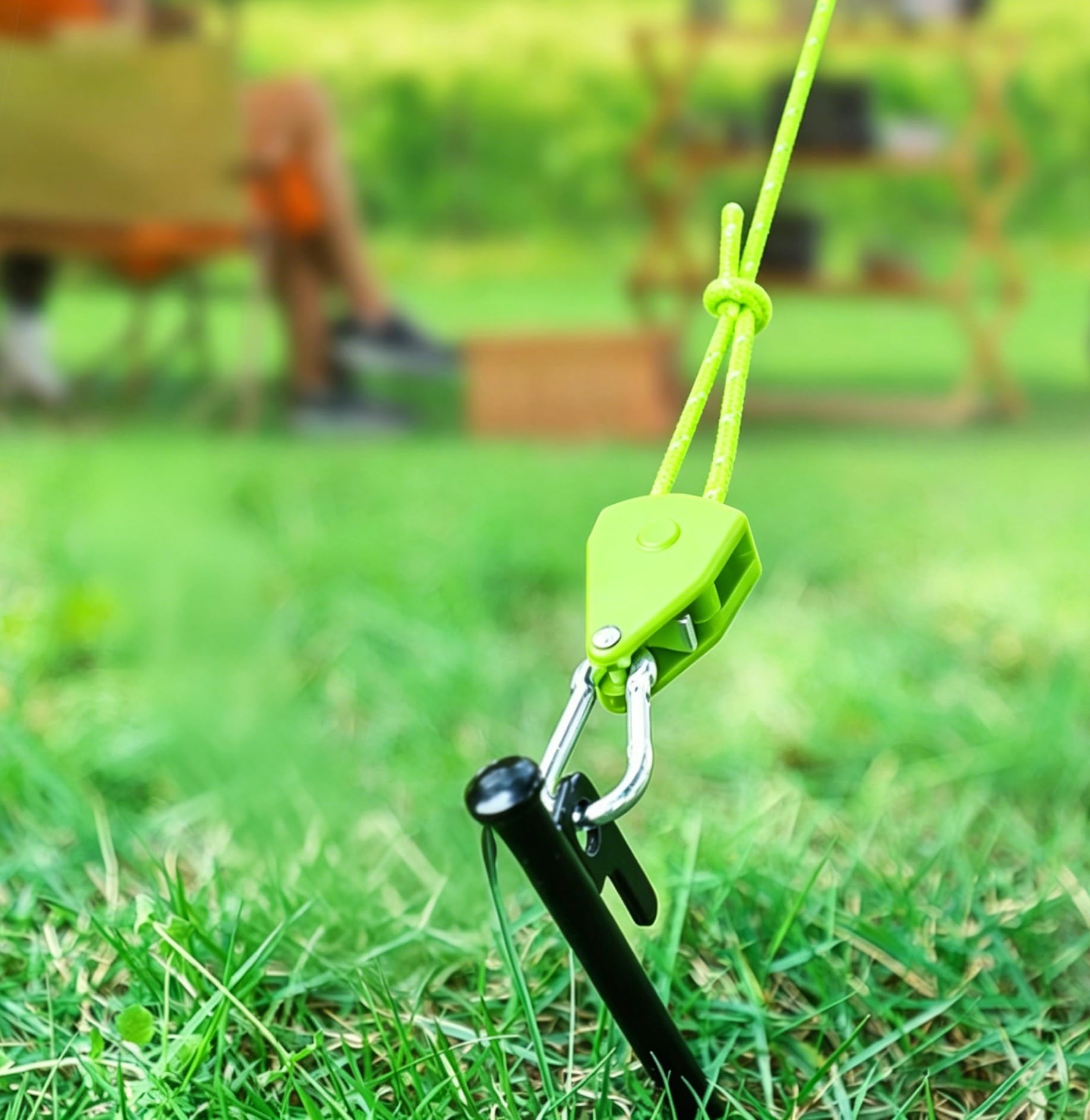 Zeltheringe Set,Abspannseile,Zeltschnur,Für Outdoor Camping(Grün-20cm)
