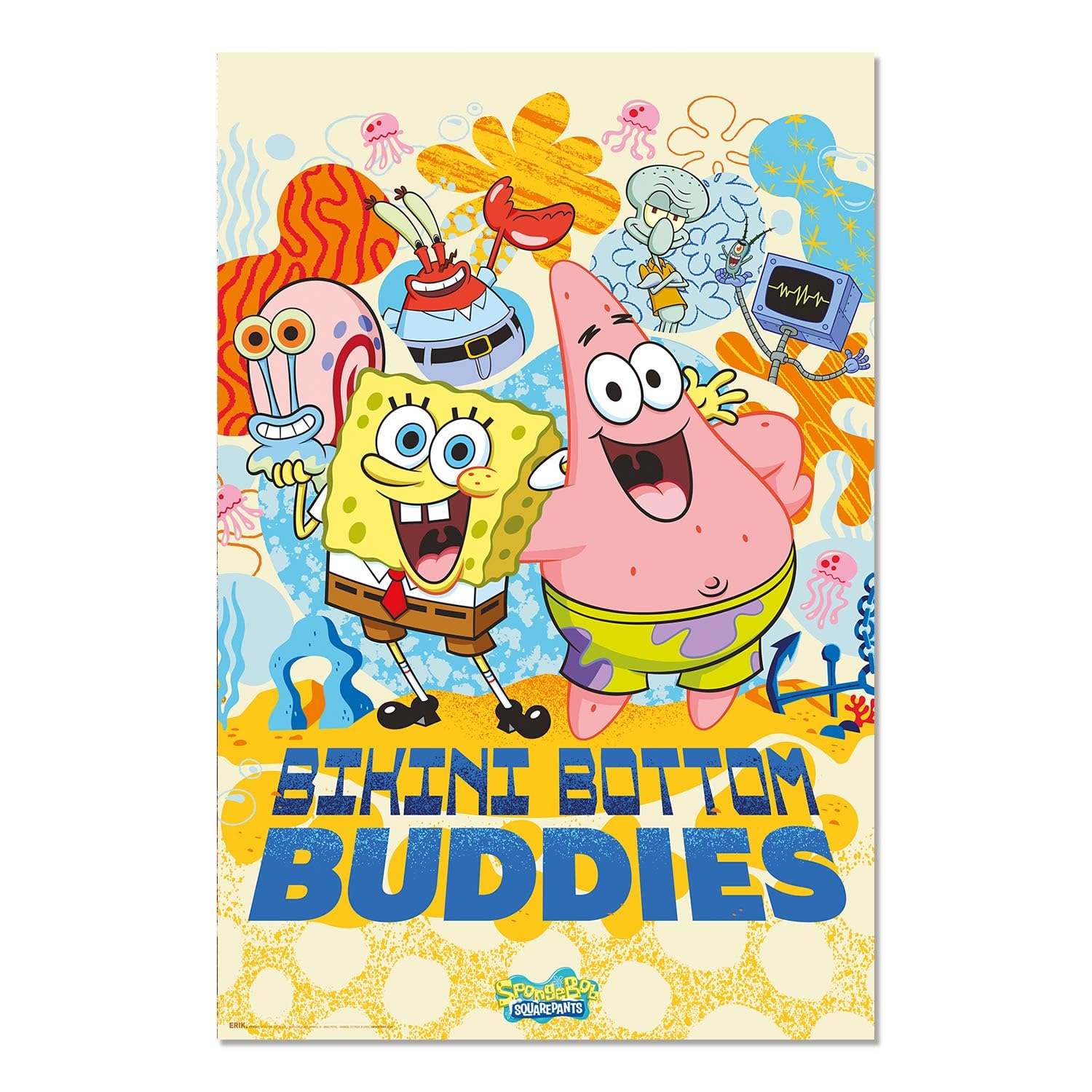 Grupo Erik Multicolour Poster Spongebob Squarepants - 36 X 24 Inches / 91.5 X 61 Cm - Shipped Rolled Up - Cool Posters, Art Poster, Wall Posters & Prints
