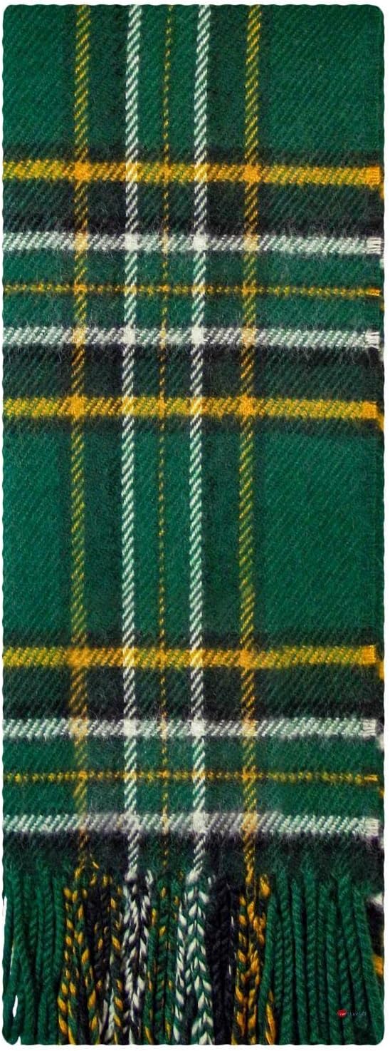 Irish Tartan Plaid Scarf National Tartan Unisex 100% Lambswool