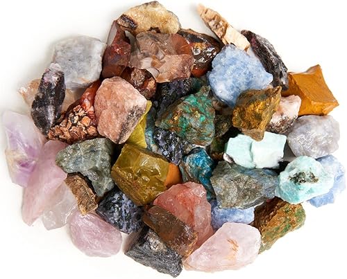 3 libras de una mezcla áspera de Madagascar tipo 26 piedras (gran variedad) – Tamaño grande – 1 pulgada a 1.5 pulgadas promedio – Rocas crudas en