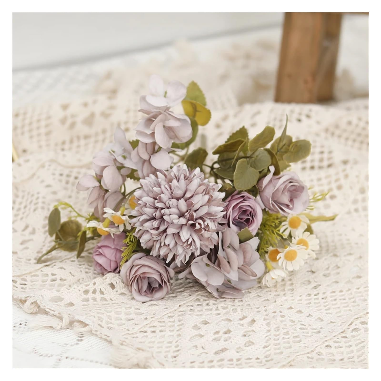 LXLAEOANG Artificial Flower Branches Delicate Silk Rose Tea Bud Sunflower Wedding Decoration Home Dandelion Hydrangea Artificial Flowers(Color7)