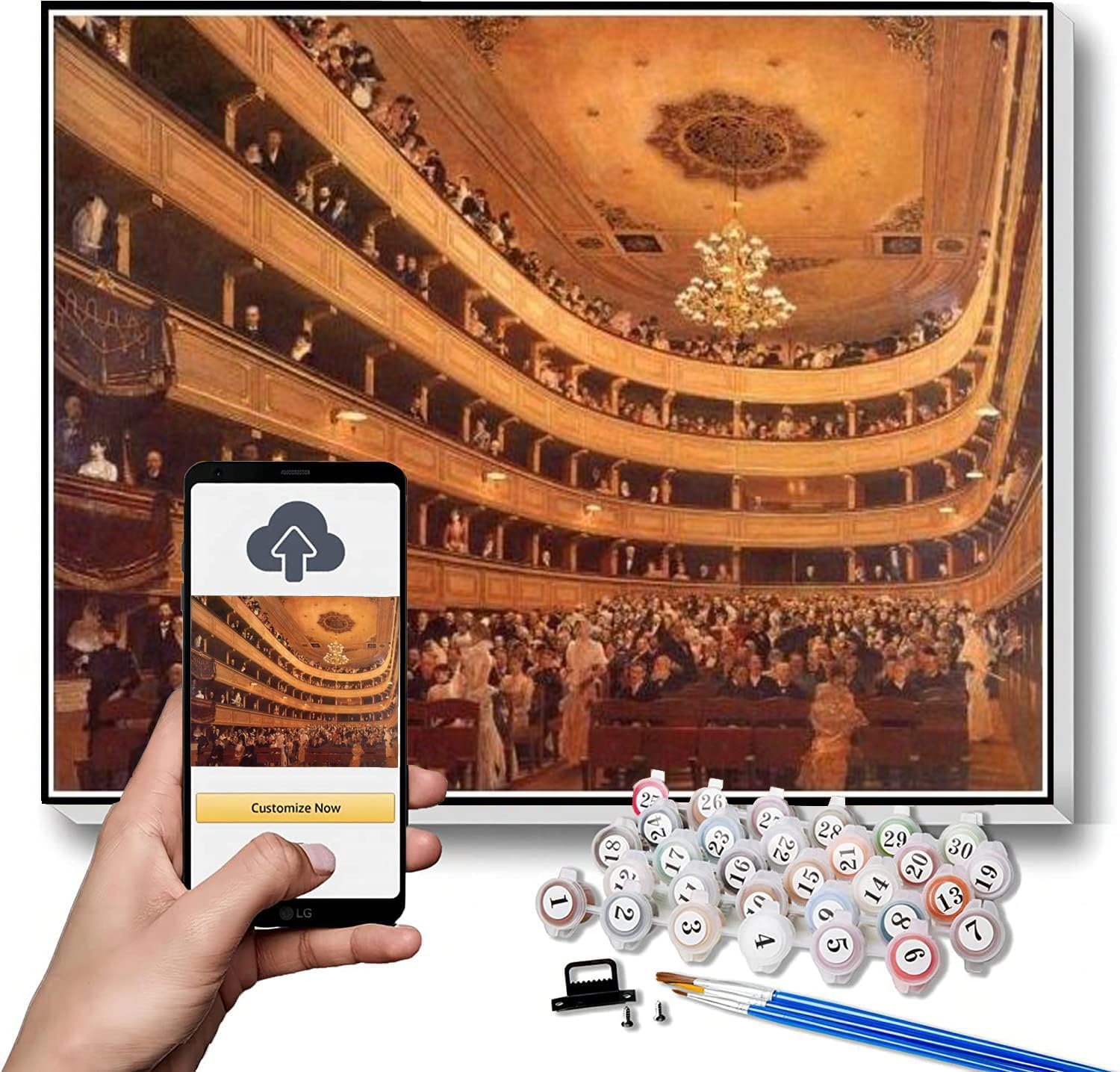 Paint by Numbers Kits for Adults and Kids The Beethoven Frieze The Hostile Powers Left Part Detail Painting by Gustav Klimt DIY Painting Paint by Numbers Kits On Canvas