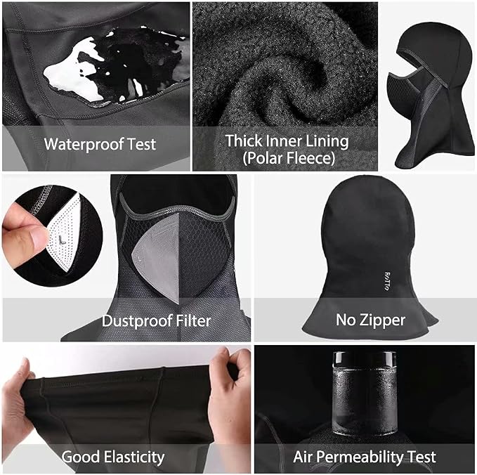 Balaclava térmica con polar para moto y invierno miniatura 6
