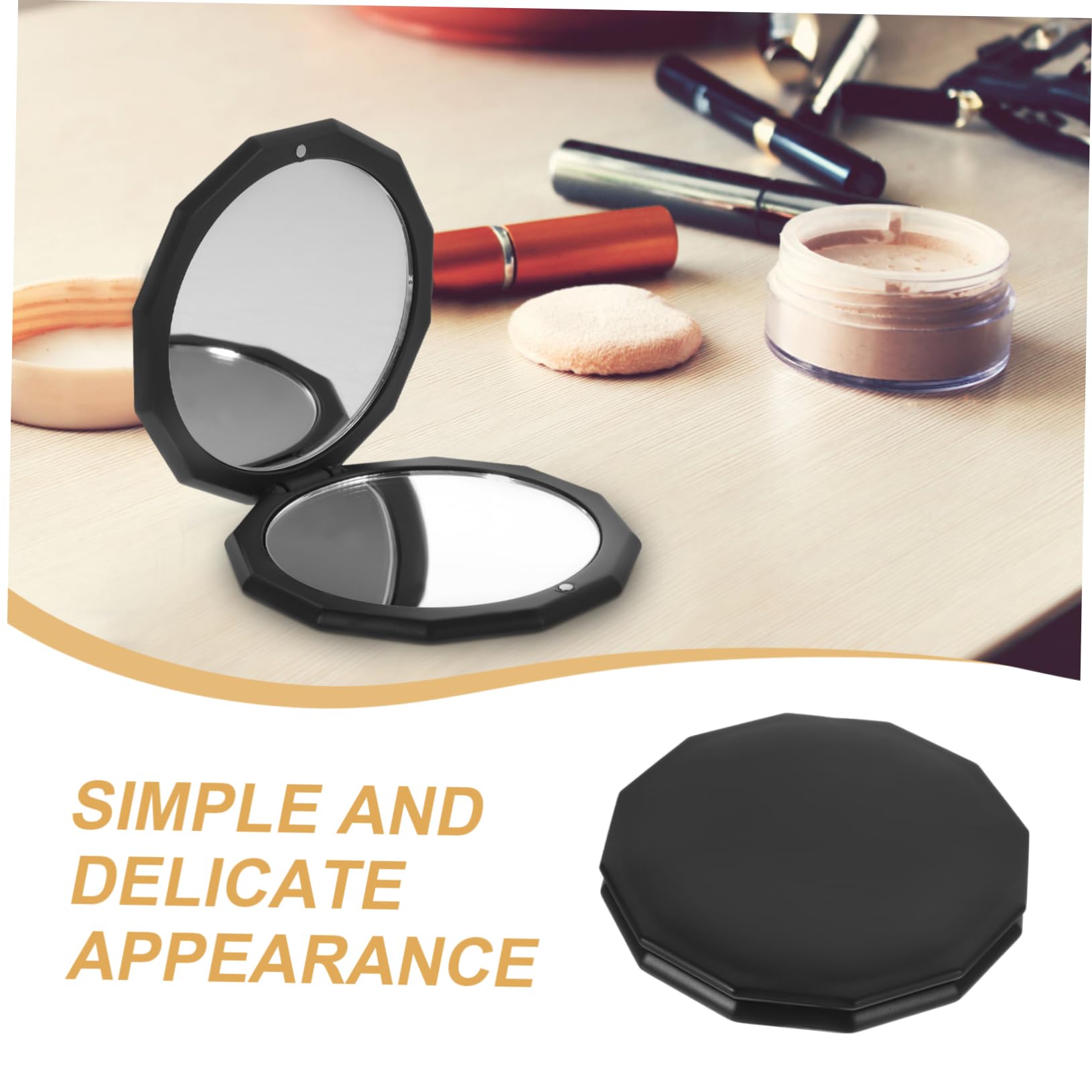VALICLUD 3 Pezzi Specchietto Pieghevole con Ingrandimento Compatto Doppia Portatile per Make Up Viaggio per Donne e Ragazze Design