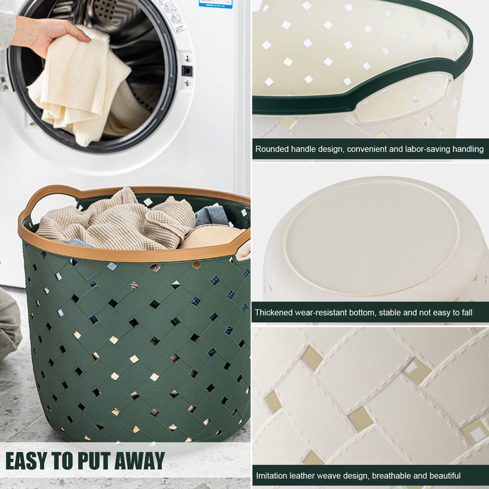 Paniers à Linge Pliable Grand Bac de Rangement en Tissu Corbeille à Linge Parfait comme bac de rangements ou Panier à Linge Multifonction pour Organiser Chambre Jouets Vêtement ( brown medium)