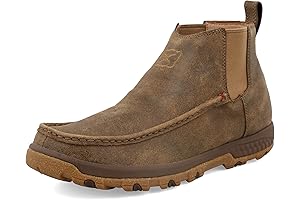 Twisted X Men's 4" Double Gore Driving Moc with Cellstretch Loafer