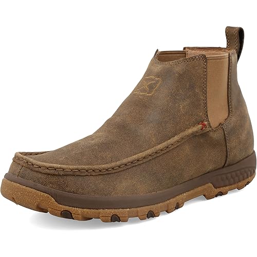 Twisted X Men's 4" Double Gore Driving Moc with Cellstretch Loafer