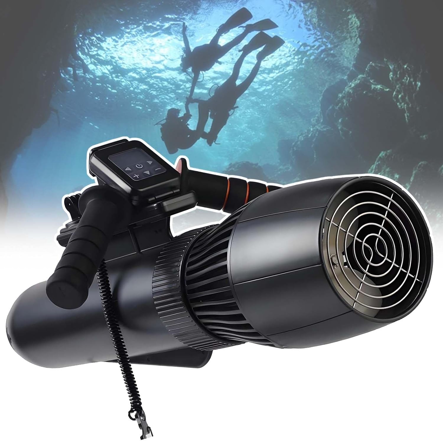 Brushless Motor Underwater Thruster,9 Speed Adjustment,30 m Depth Diving Snorkeling Sea Scooter,130 min/180 min Dive Time,16000mAh