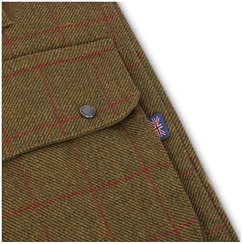 Blouson à carreaux col classique en laine mélangée Beige Hackett - Homme