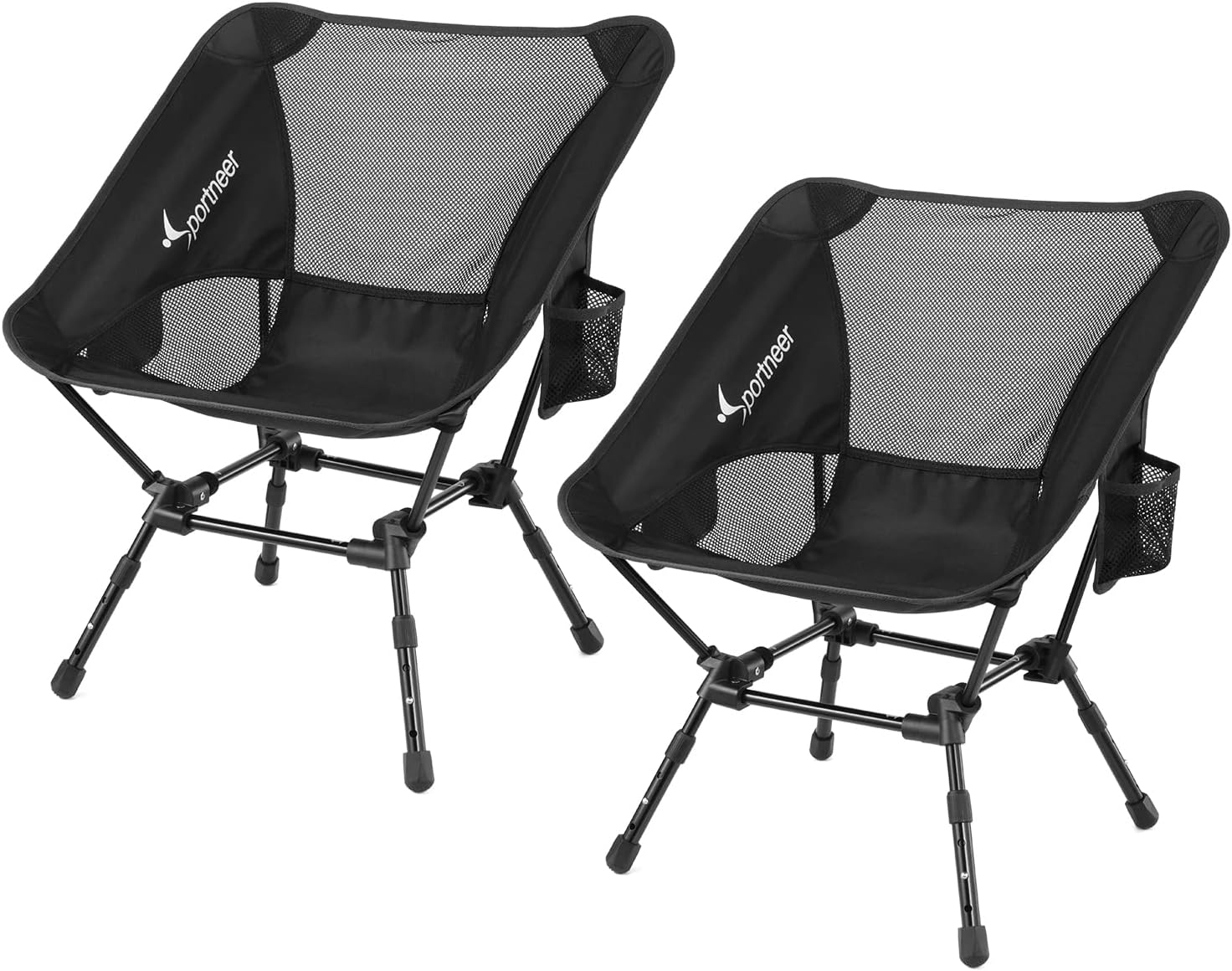 SportneerCamping Chairs, Folding Chairs for Outside Adjustable Height Beach Chair for Adults Portable Camp Chairs Foldable Compact Backpacking Chair for Camping Hiking Picnic Outdoor