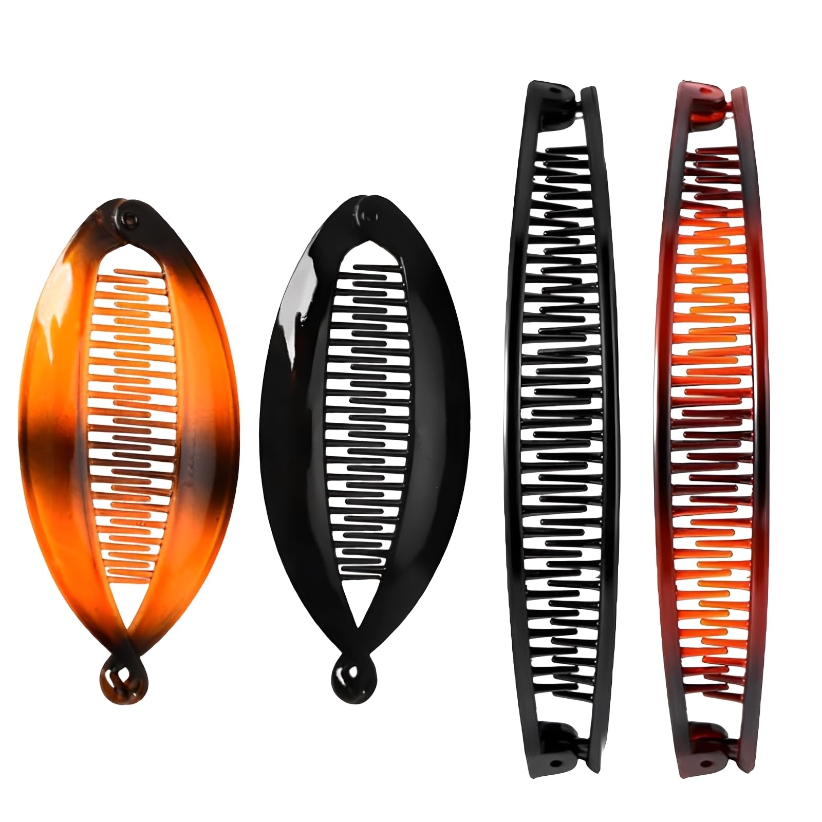 Set Of 4 Pcs Banana Hair Clip,Banana Clip for Thick & Fine Hair,Strong Grip Barrette