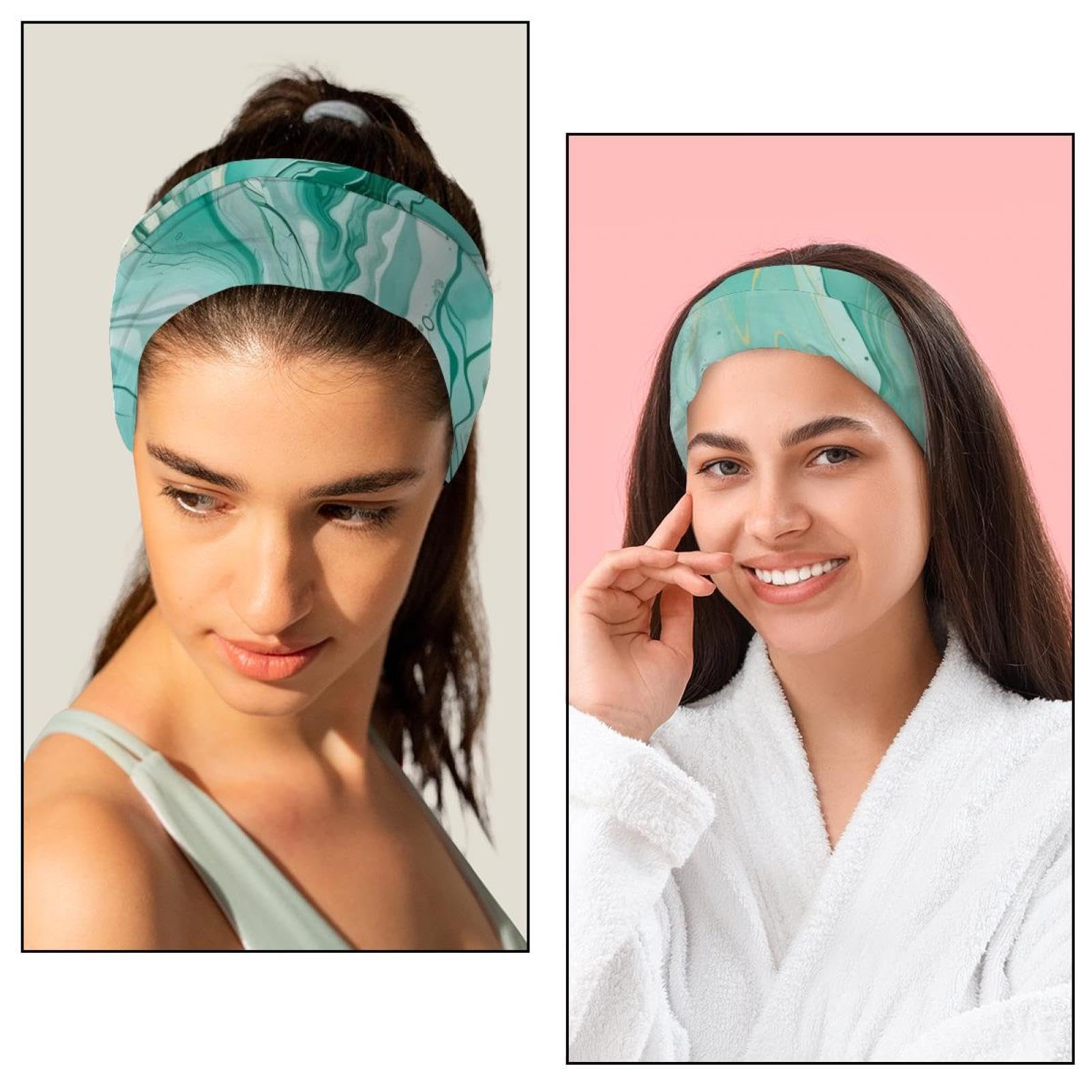 Lot de 6 bandeaux élastiques antidérapants pour femme - Pour yoga, entraînement, course à pied, sport