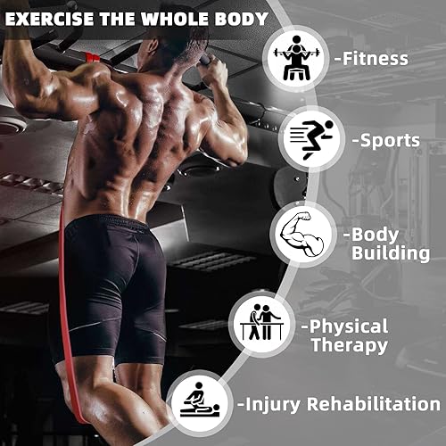 Miniatura 3 de Nenrsl Bandas de resistencia para entrenamiento, banda de resistencia, bandas de dominadas, bandas de ejercicio para hombres y mujeres, bandas de