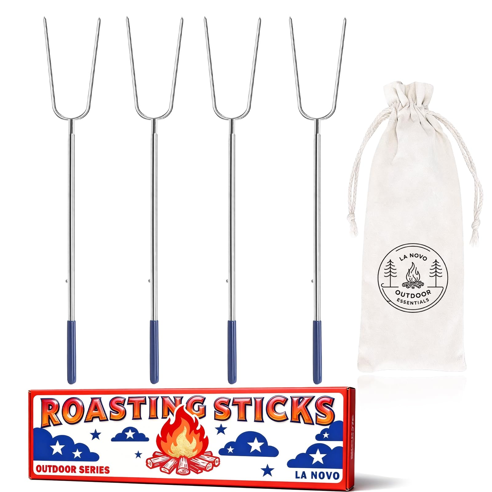 Big Marshmallow Roasting Sticks, Set of 4