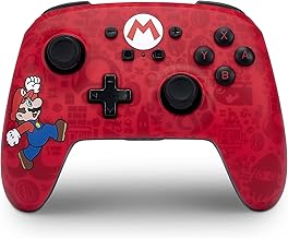 Manette sans fil améliorée PowerA pour Nintendo Switch, modèle OLED et Switch Lite, accessoire de jeu, manette de jeu, manette gaming, manette Bluetooth, sous licence officielle - Here We Go Mario